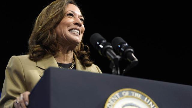 De nouveaux sondages donnent la vice-présidente Kamala Harris gagnante dans trois Etats clés. [Keystone]