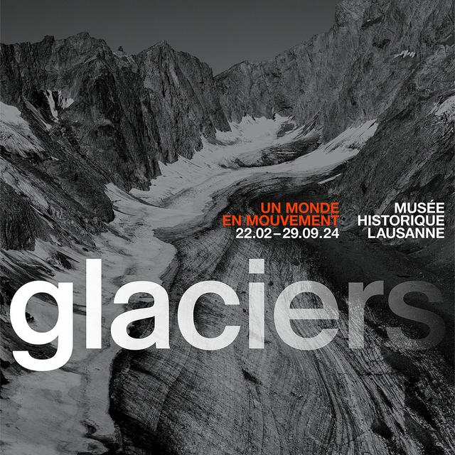 L'exposition "Glaciers. Un monde en mouvement" met en scène les glaciers suisses par le biais d'installations interactives, d’images et de sons au Musée historique de Lausanne. [MHL/Atelier Cocchi - Yves André]