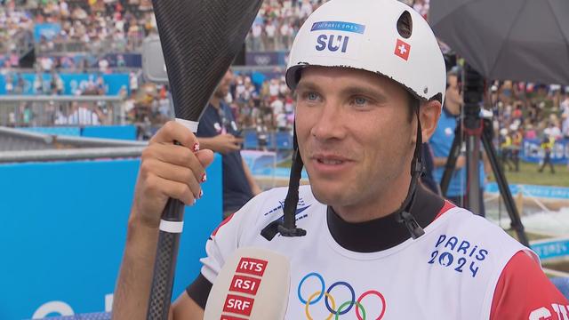 Slalom, finale: la réaction du Genevois Martin Dougoud après sa 4e place