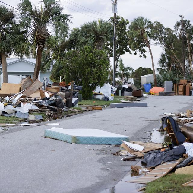 Les dégâts laissés dans le sillage de l'ouragan Hélène. [Keystone/Tampa Bay Times via AP - Luis Santana]