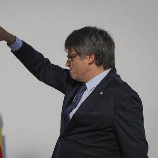 Carles Puigdemont est rentré en Catalogne après 7 ans d'exil. [Keystone]