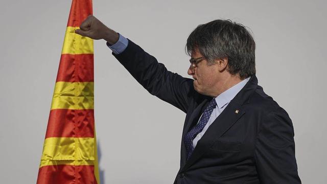 Carles Puigdemont est rentré en Catalogne après 7 ans d'exil. [Keystone]