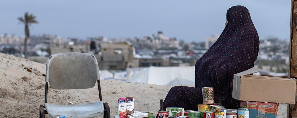 Une femme palestinienne. [Keystone - EPA/Haitham Imad]