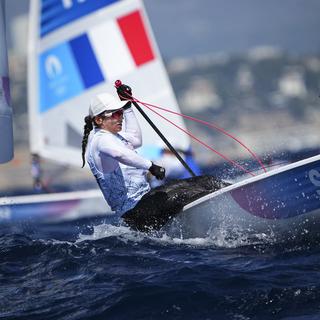 La vaudoise Maud Jayet tentera d’arracher une médaille olympique dans les eaux de Marseille [AP Photo - Daniel Cole]