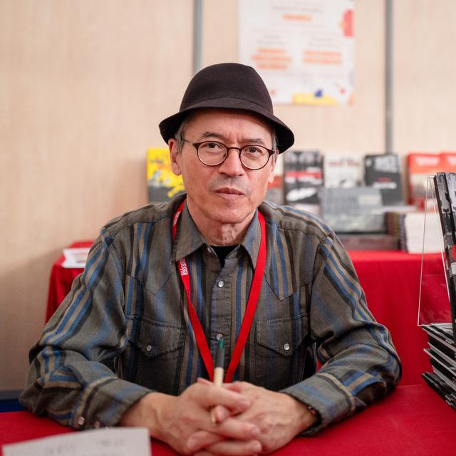 L'auteur américain Joe Sacco au festival America à Vincennes en France, le 27 septembre 2024. [AFP - Stephane MOUCHMOUCHE / Hans Lucas via AFP]