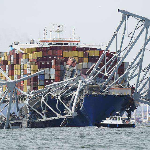 Le porte-conteneurs MV Dali avait passé deux inspections en 2023, selon les autorités portuaires de Singapour (image d'illustration). [AP Photo, Keystone - Steve Helber]