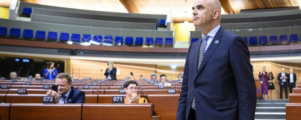 L'ancien conseiller fédéral Alain Berset sera le nouveau secrétaire général du Conseil de l'Europe. [Keystone]