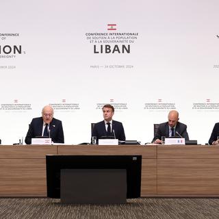 Conférence internationale sur le soutien pour le Liban à Paris, le 24 octobre 2024. [EPA/Keystone - Alain Jocard]