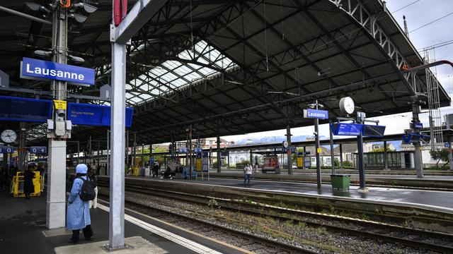 La gare CFF de Lausanne photographiée en novembre 2023. [KEYSTONE - LAURENT GILLIERON]