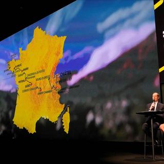 Christian Prudhomme et Marion Rousse ont présenté le parcours du Tour de France masculin et féminin. [KEY]