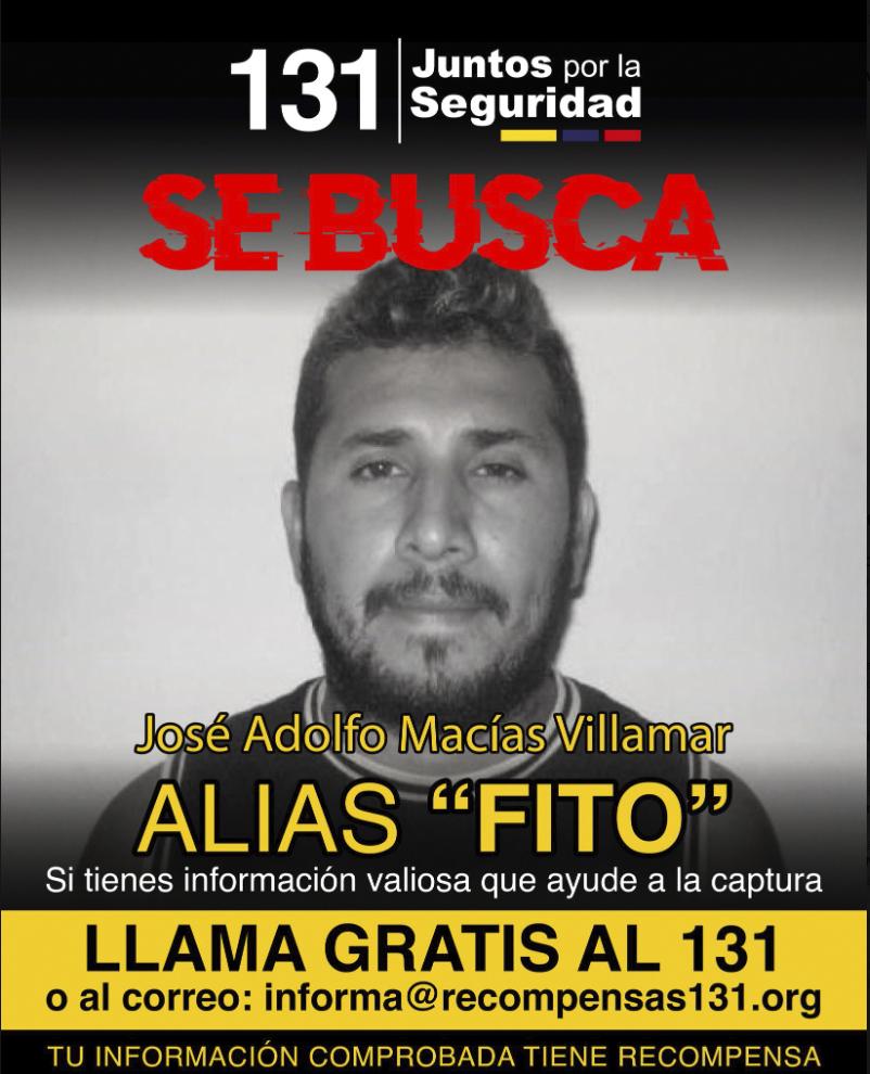 Ennemi public numéro 1 en Equateur: José Adolfo Macias Villamar, alias "Fito", s'est évadé de prison le 8 janvier. [Keystone - Ministère équatorien de l'Intérieur]