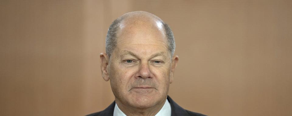 Le chancelier allemand Olaf Scholz s'exprime sur la polémique autour du racisme dans le football allemand. [keystone - Ebrahim Noroozi]