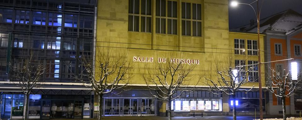 La Salle de musique de La Chaux-de-Fonds photographiée ici le 6 février 2023. [Keystone - Laurent Gillieron]