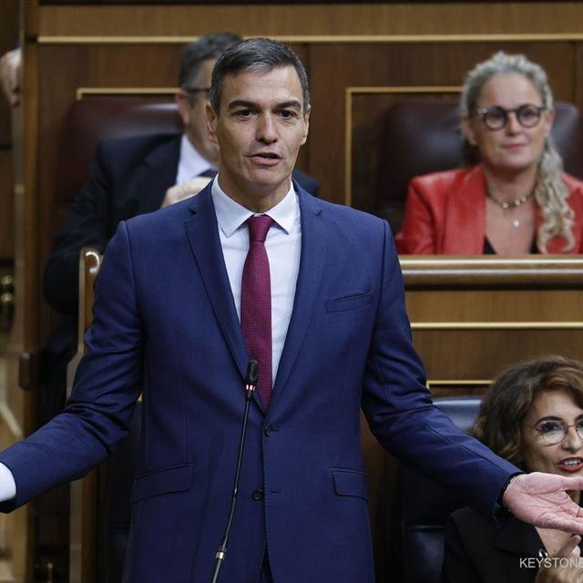 Le Premier ministre espagnol Pedro Sanchez, le 16 octobre 2024. [Keystone]