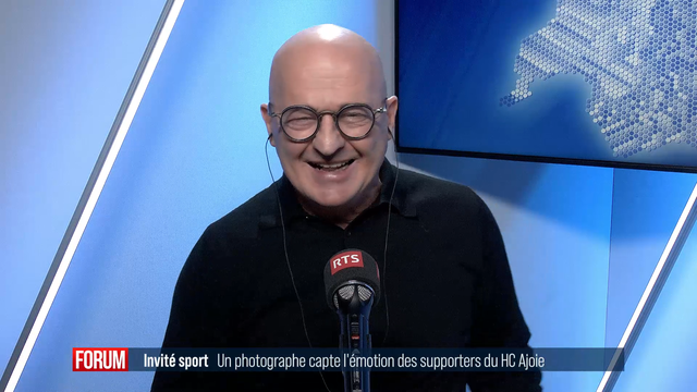 Jean-Marie Jolidon, enseignant en éducation physique, photographe et co-auteur du livre "Le feu sur glace. Au cœur de l’émotion". [RTS]