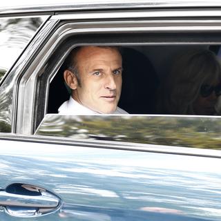 Le Président Emmanuel Macron, le 7 juillet 2024. [Keystone - EPA/Mohammed Badra]