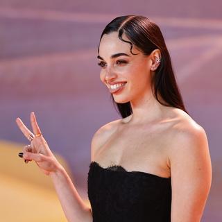 L'actrice genevoise lors de la première du film Souheila Yacoub Dune à Londres, le 15 février 2024. [Keystone - Tolga Akmen]