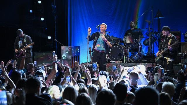 Coldplay en concert à New York en octobre 2024. [KEYSTONE - EVAN AGOSTINI]