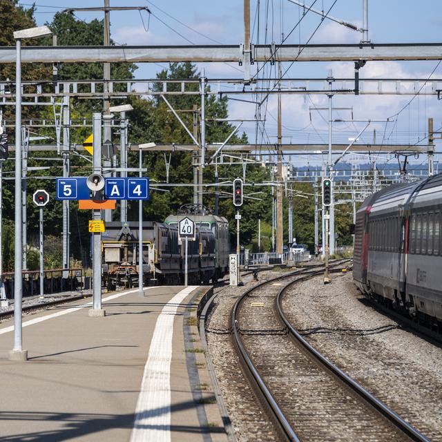 Le financement du tunnel ferroviaire entre Perroy et Morges devrait être approuvé ce lundi à Berne. [Keystone - Jean-Christophe Bott]