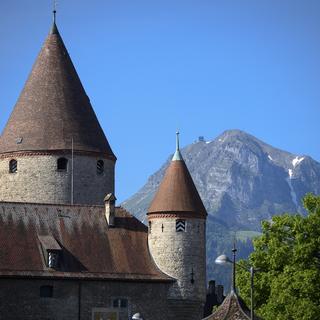 Le château de la ville de Bulle. [Keystone - Laurent Gillieron]