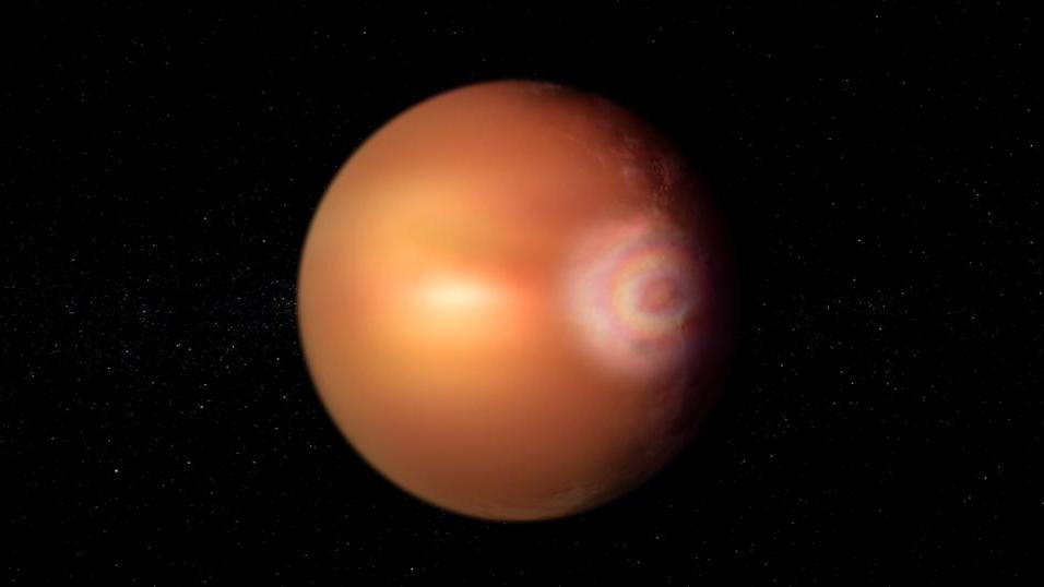 Représentation de la "gloire" sur l'exoplanète WASP-76b. [CC BY-SA 3.0 IGO - ©ESA, work performed by ATG under contract for ESA]