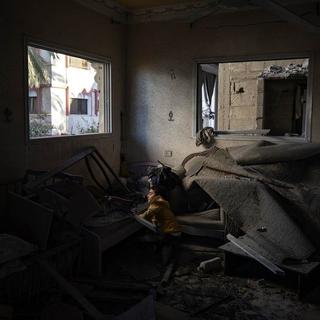 Les habitants et réfugiés à Rafah craignent désormais un assaut terrestre. [EPA/ Keystone - Haitham Imad]