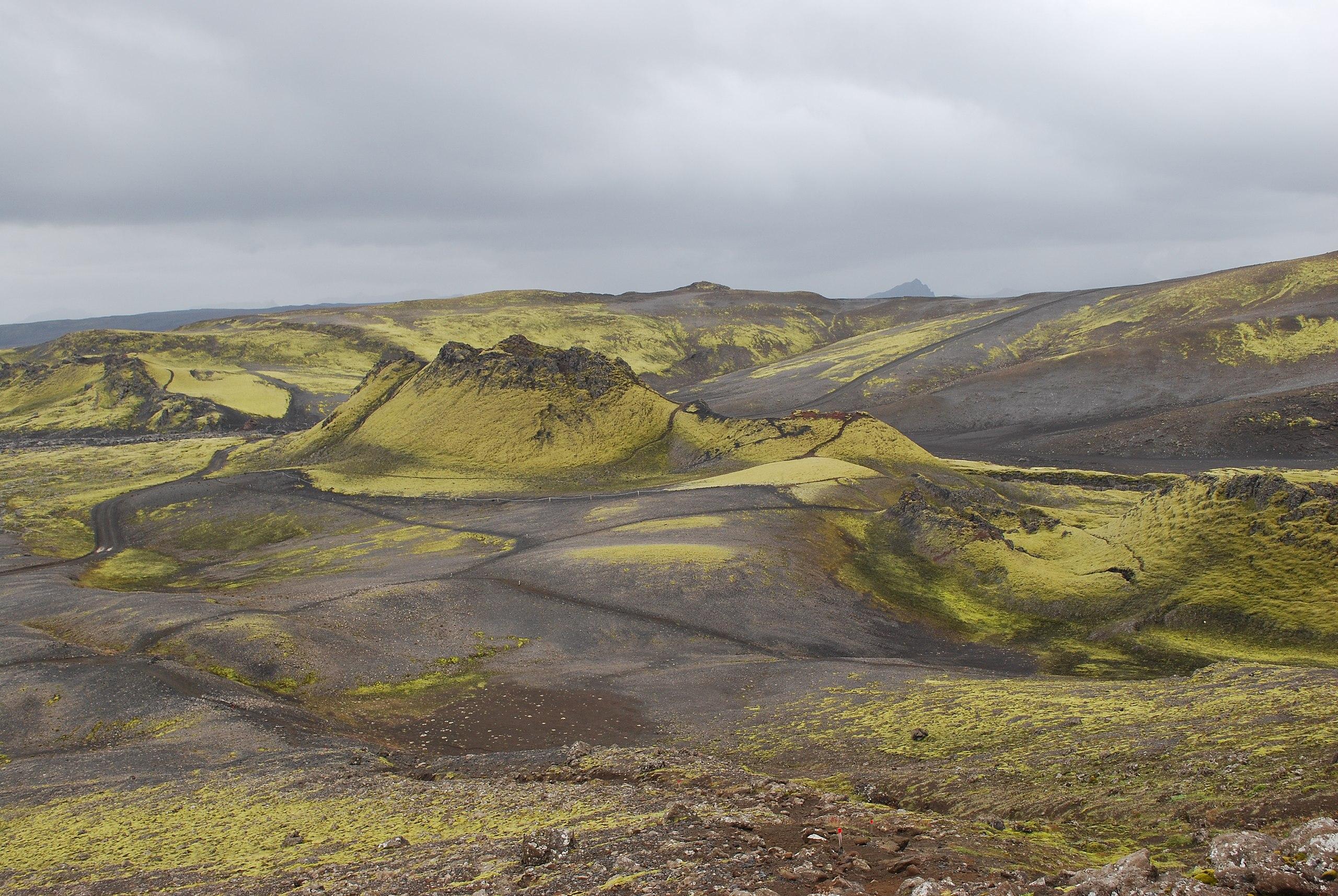 La fissure du volcan Laki en 2009. [Wikimedia Commons - Chmee2/Valtameri]