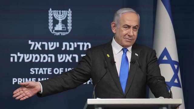 Le Premier ministre israélien Benjamin Netanyahu participe à une conférence de presse à Jérusalem le mercredi 4 septembre 2024. [Keystone - Abir Sultan/Pool via AP]