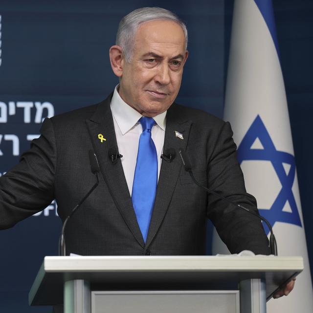 Le Premier ministre israélien Benjamin Netanyahu participe à une conférence de presse à Jérusalem le mercredi 4 septembre 2024. [Keystone - Abir Sultan/Pool via AP]