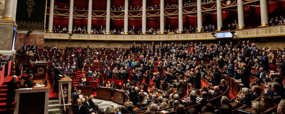 Le Premier ministre français Gabriel Attal a tenu son premier "grand oral" devant l'Assemblée nationale. [EPA/Kestone - Teresa Suarez]