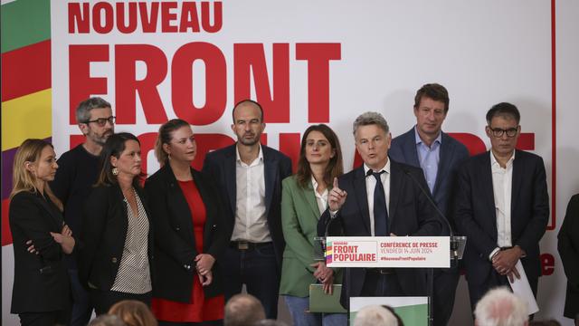 Les leaders de gauche se sont réunis pour présenter leur programme. [KEYSTONE - THOMAS PADILLA]