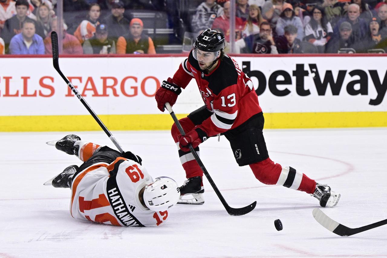 Nico Hischier porte le maillot des New Jersey Devils depuis 2017. [KEYSTONE - DERIK HAMILTON]