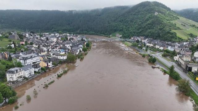 La localité de Traben-Trarbach, en Allemagne, a été inondée. [evn]