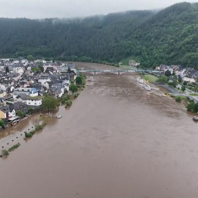 La localité de Traben-Trarbach, en Allemagne, a été inondée. [evn]