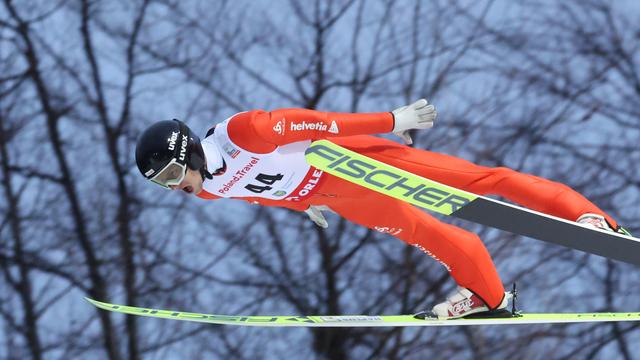 Deschwanden a fêté le 3e podium de sa carrière. [KEYSTONE - GRZEGORZ MOMOT]