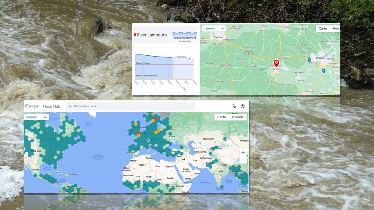 Plateforme Flood Hub sur le site de Google. [Google - Marc Brodard]