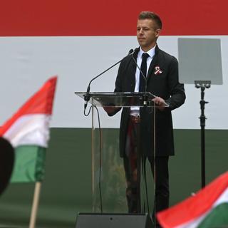 Péter Magyar, le nouvel opposant au Premier ministre hongrois Viktor Orban. [Keystone - EPA/Zoltan Balogh]