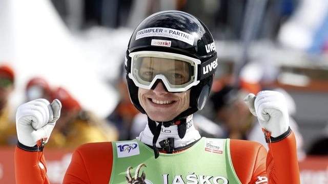 Gregor Deschwanden termine la saison à la 18e place du général. [Keystone - Antonio Bat]