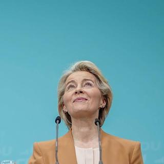 La présidente de la Commission européenne Ursula von der Leyen veut briguer un second mandat. [Keystone]