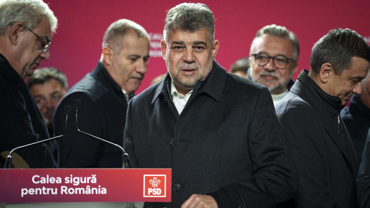 Le Premier ministre pro-européen Marcel Ciolacu est arrivé dimanche en tête du premier tour de l'élection présidentielle en Roumanie. [Keystone - Vadim Ghirda - AP Photo]