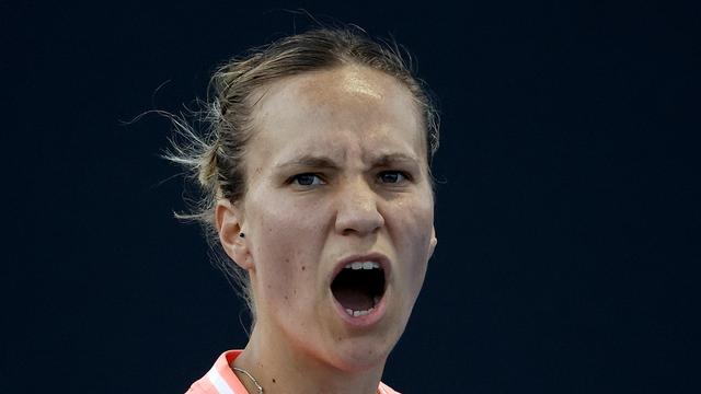 La tenniswoman Viktorija Golubic lors de son match contre Veronica Kudermetova. [Keystone/EPA - Mast Irham]