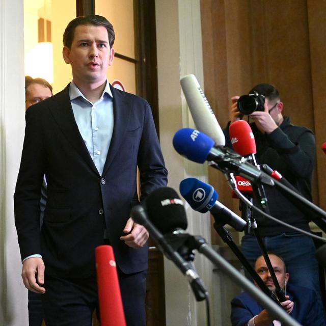 L'ancien chancelier autrichien Sebastian Kurz a été condamné le 23 février 2024 à huit mois de prison avec sursis pour faux témoignage. [Keystone - APA/HELMUT FOHRINGER]