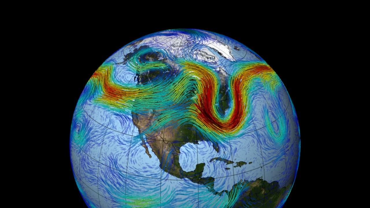 Représentation du jet-stream [NASA]