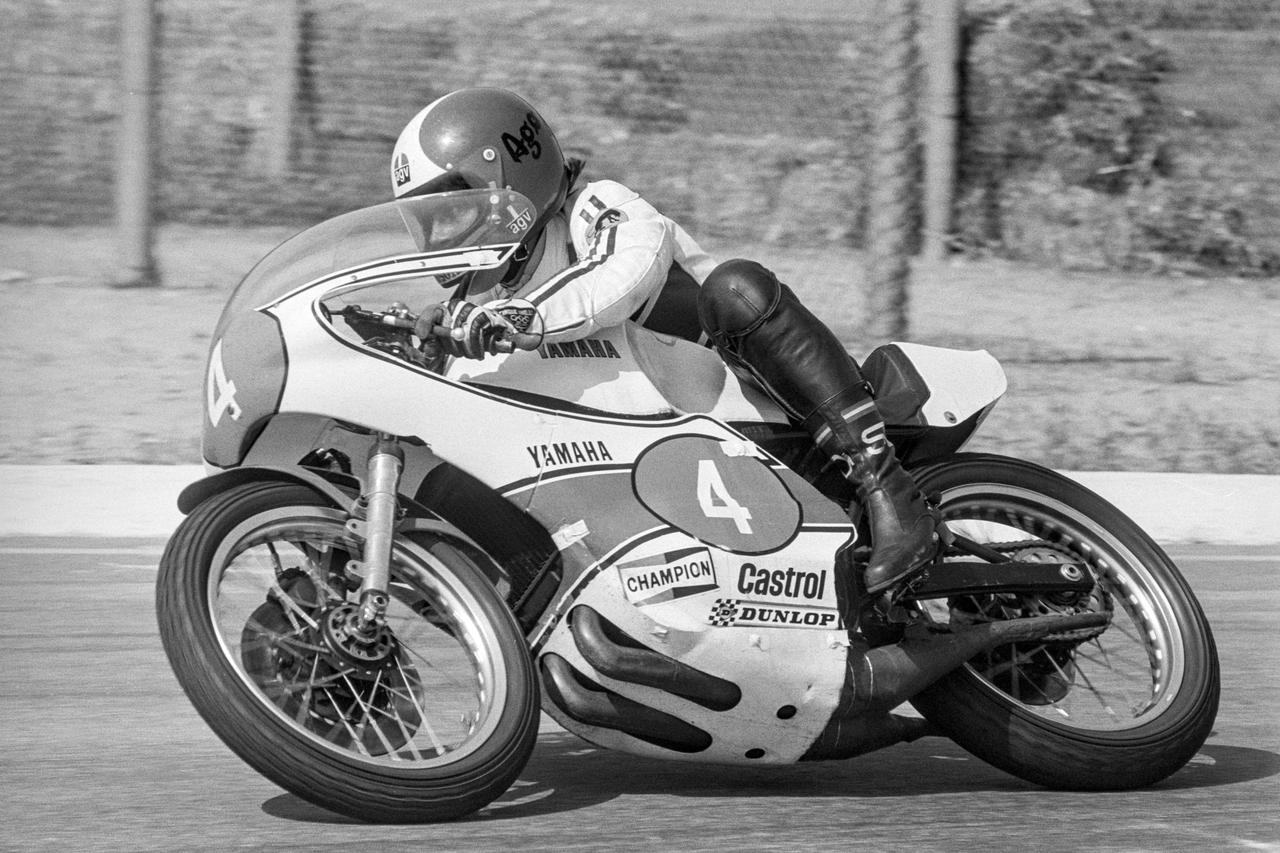 Giacomo Agostini ici en 1975, à Imola (Italie). [KEYSTONE - STR]