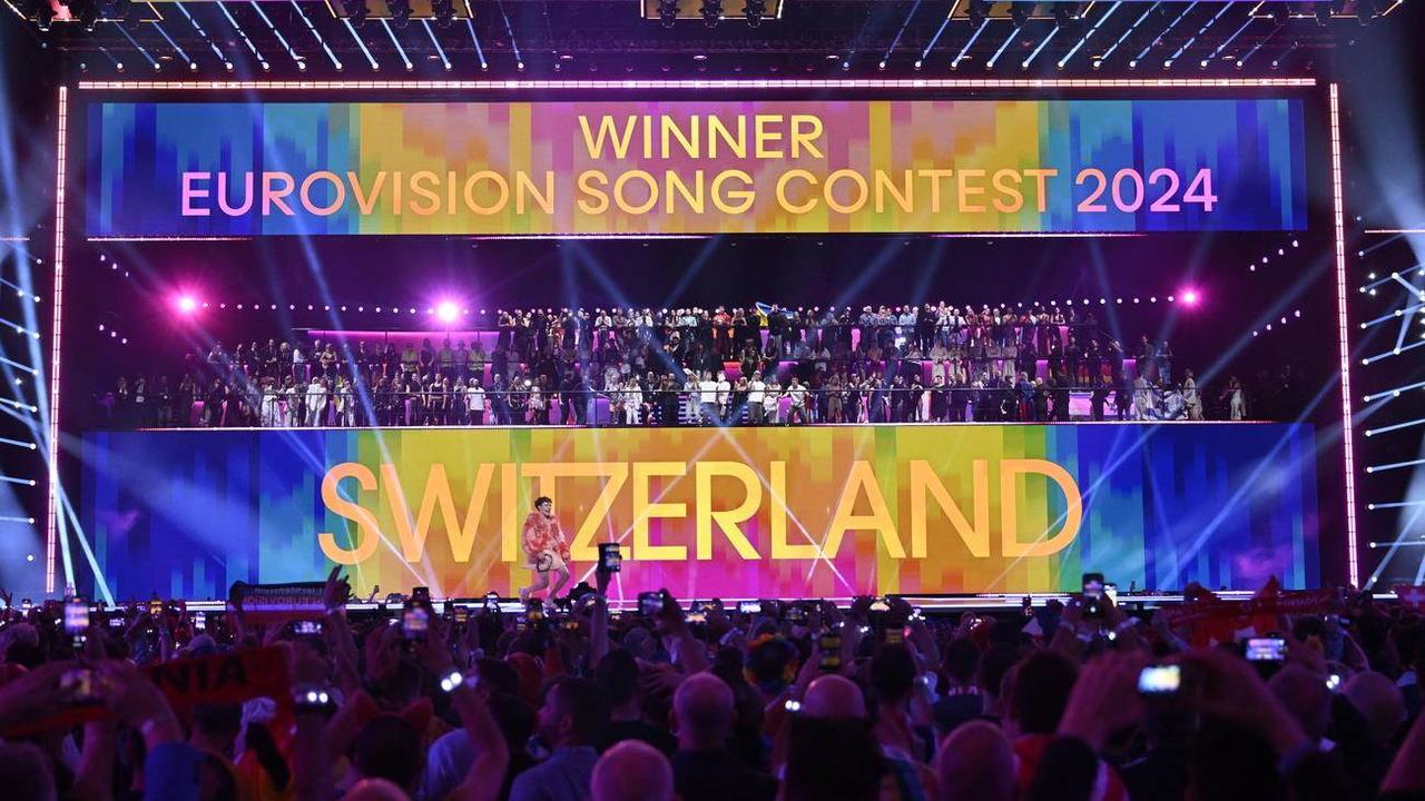 A Genève, les Jeunes UDC s'opposent au financement public de l'Eurovision. [Keystone]