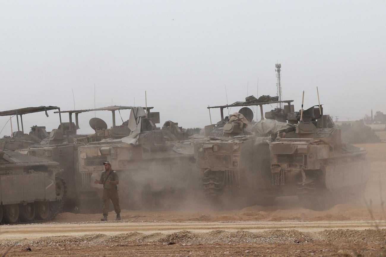 Trêve ou pas, Tsahal entrera à Rafah, promet Benjamin Netanyahu. [KEYSTONE - ATEF SAFADI]