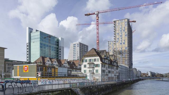 Manifeste du secteur de l'immobilier suisse pour plus de logements. [KEYSTONE - CHRISTIAN BEUTLER]