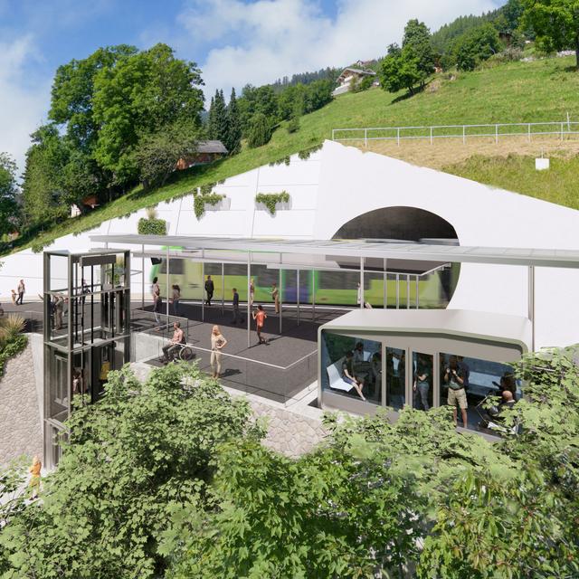 La future gare de Leysin-Centre. [LEYSIN 365]