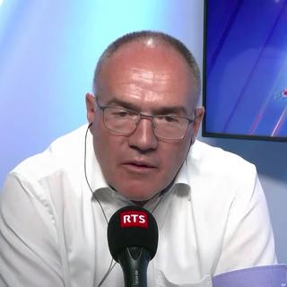 Patrick Miazza, membre de la direction du démantèlement, et ancien directeur de la centrale de Mühleberg, dans Forum le 13 juillet 2024. [RTS]