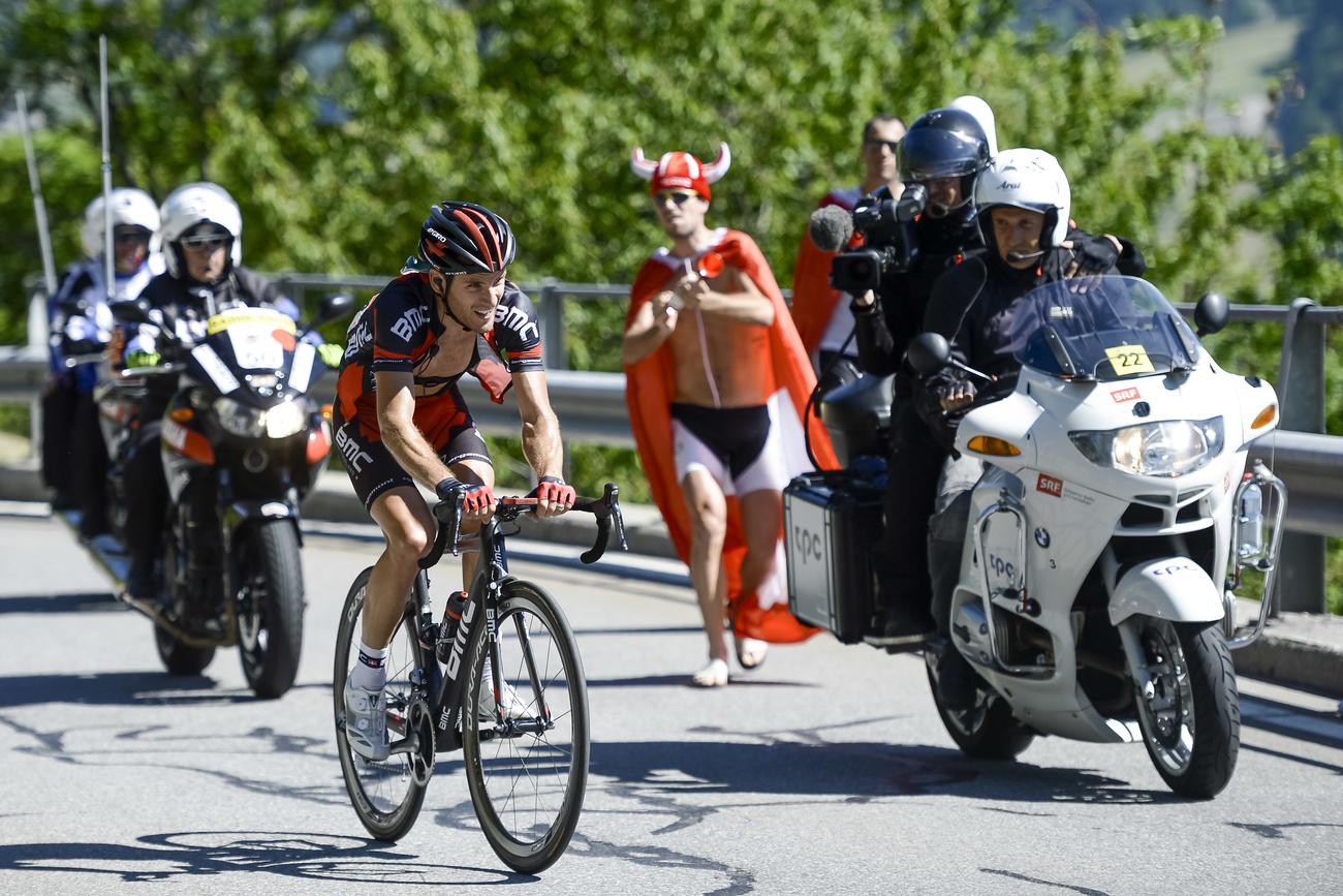 Danilo Wyss était passé tout proche d'une victoire d'étape à Verbier lors du Tour de Suisse 2014. [KEYSTONE - JEAN-CHRISTOPHE BOTT]